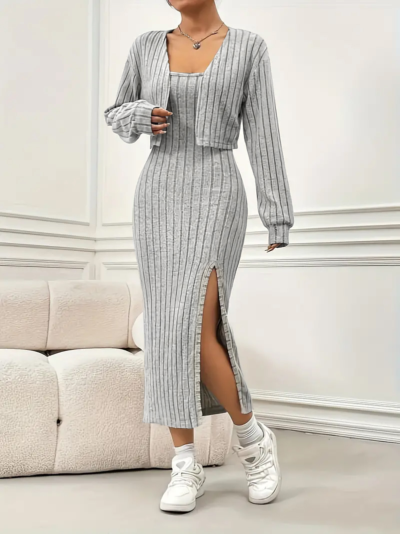 Crop Top Crochet - Комплект из двух предметов для женщин