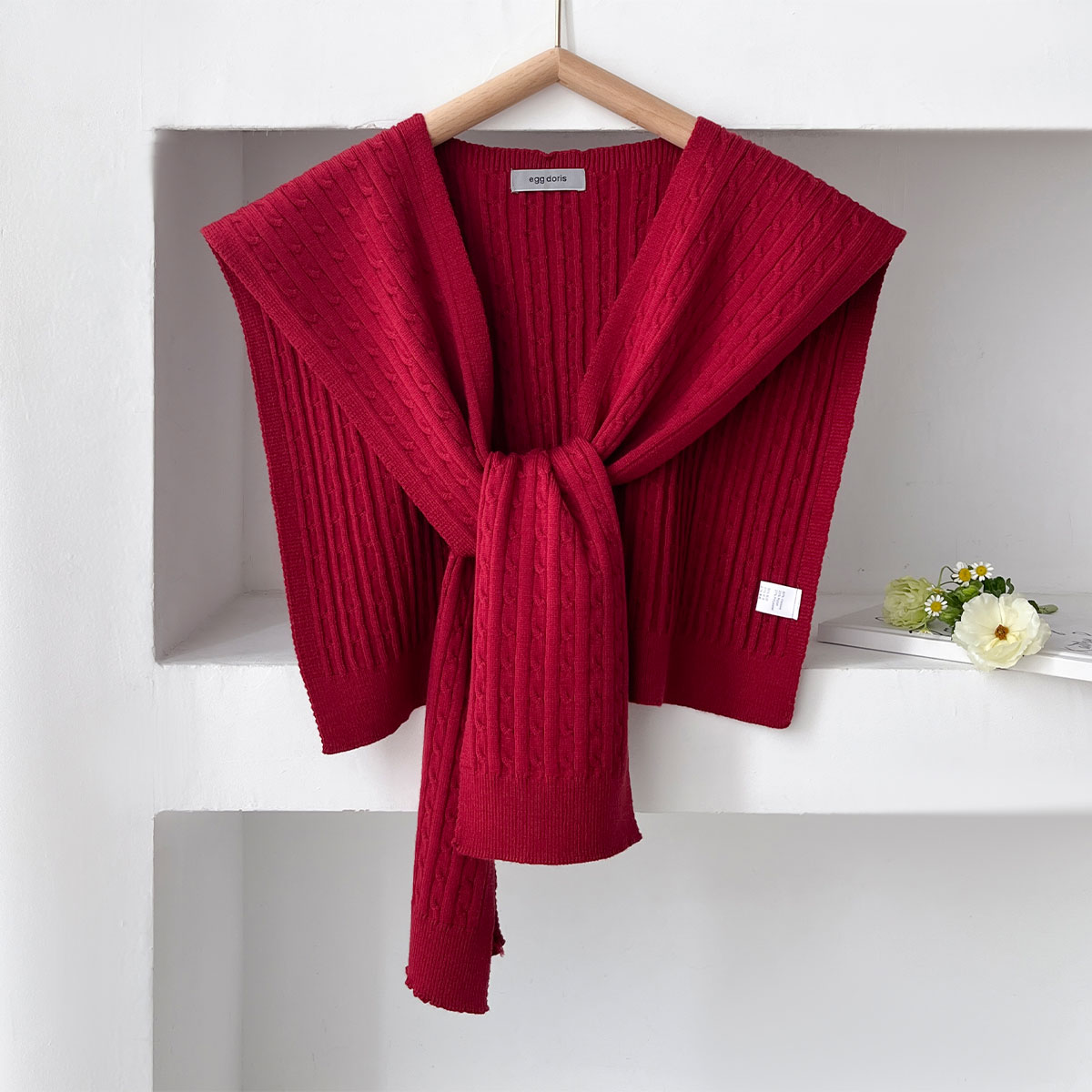 Blouse Off Shoulder - НОВАЯ корейская осенняя вязаная шаль, женская