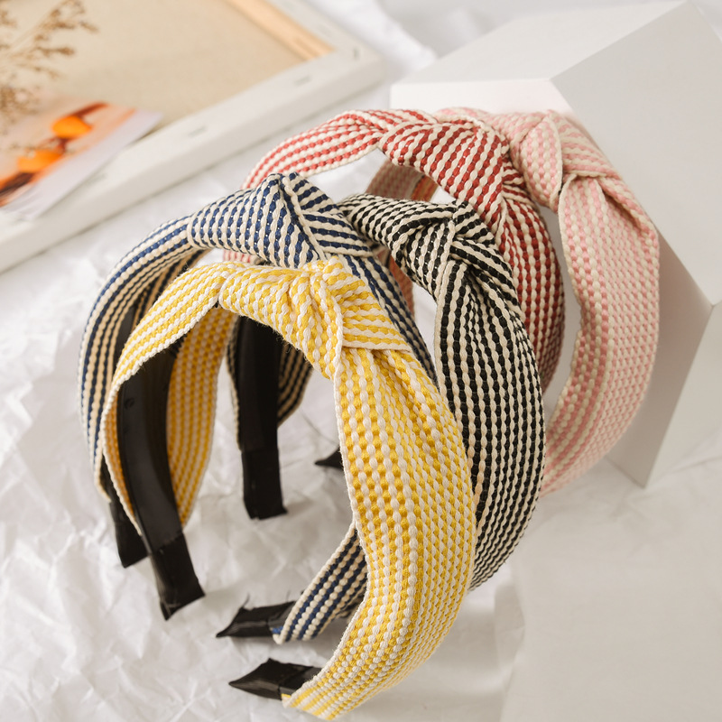 Широкая клетчатая повязка на г – обзор и цена Headband Summer Knit