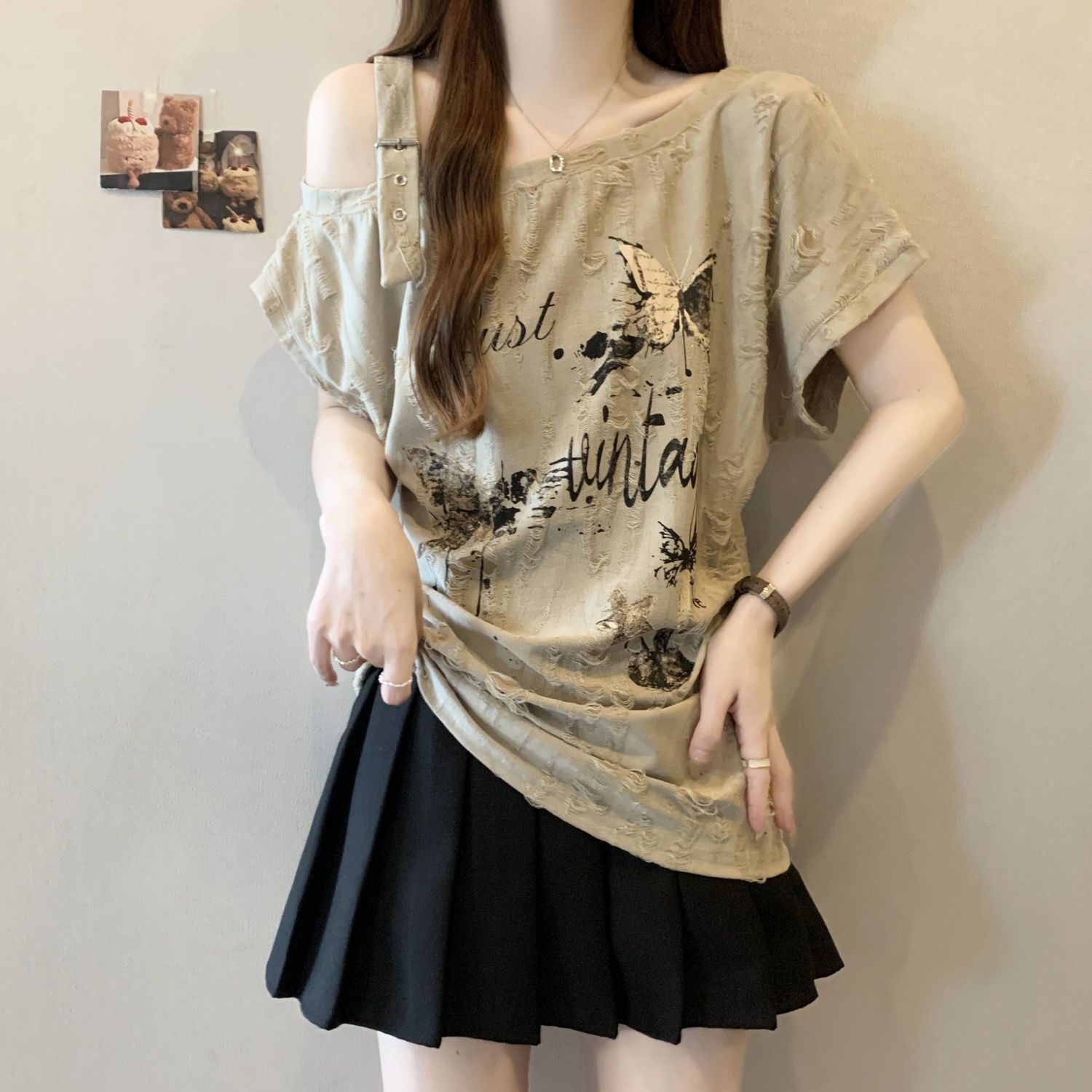Новая летняя женская футболка  – обзор и цена Blouse Off Shoulder