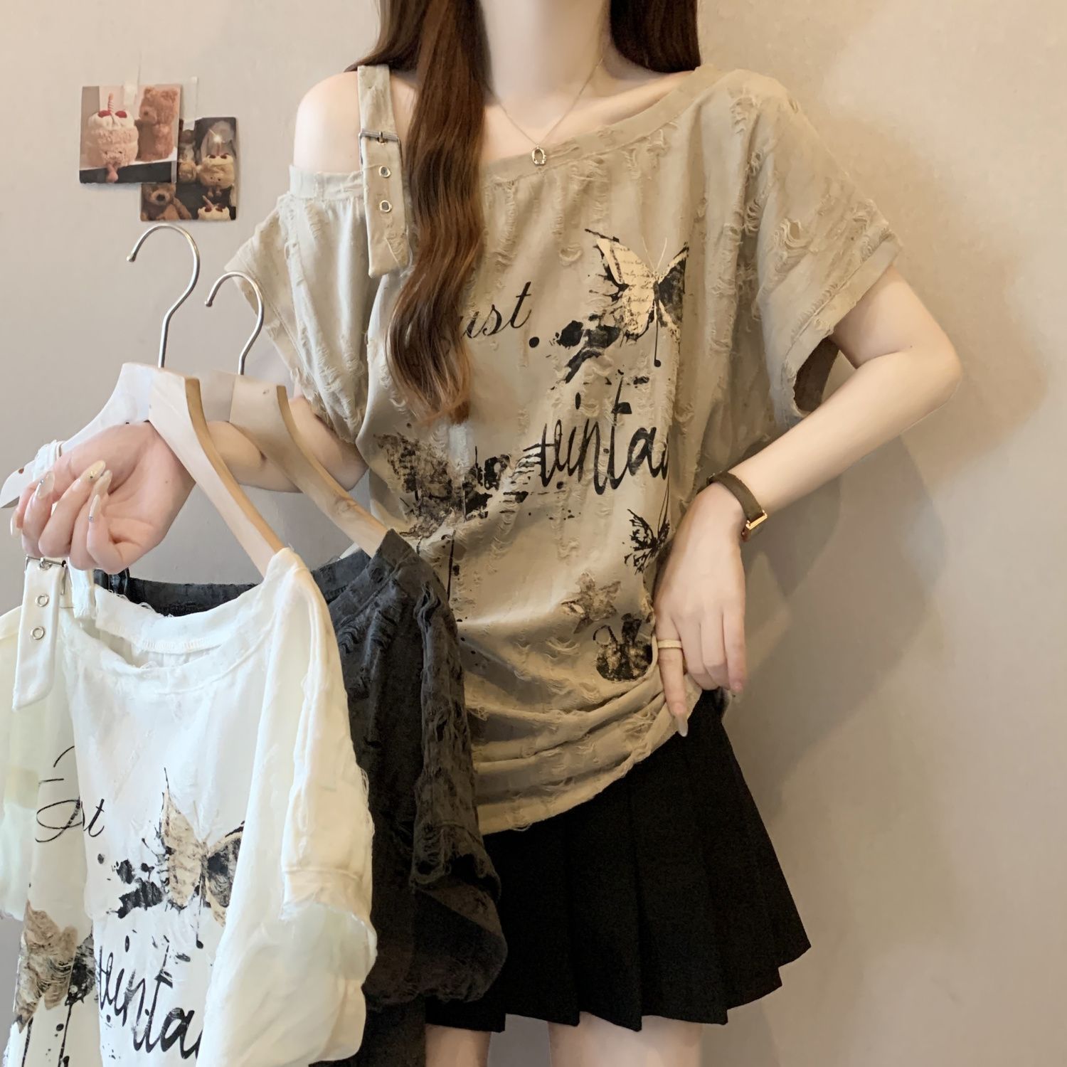 Новая летняя женская футболка  – обзор и цена Blouse Off Shoulder