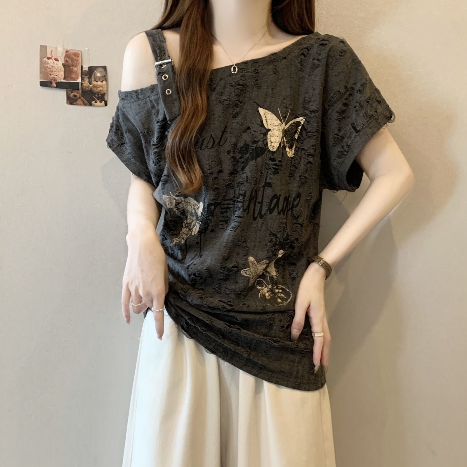 Новая летняя женская футболка  – обзор и цена Blouse Off Shoulder