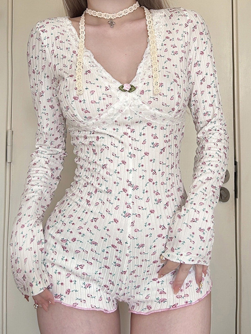 Новинка 2025 года, домашний ко – обзор и цена Romper Floral Print