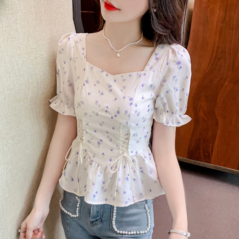 Винтажные летние блузки с прин – обзор и цена Romper Floral Print