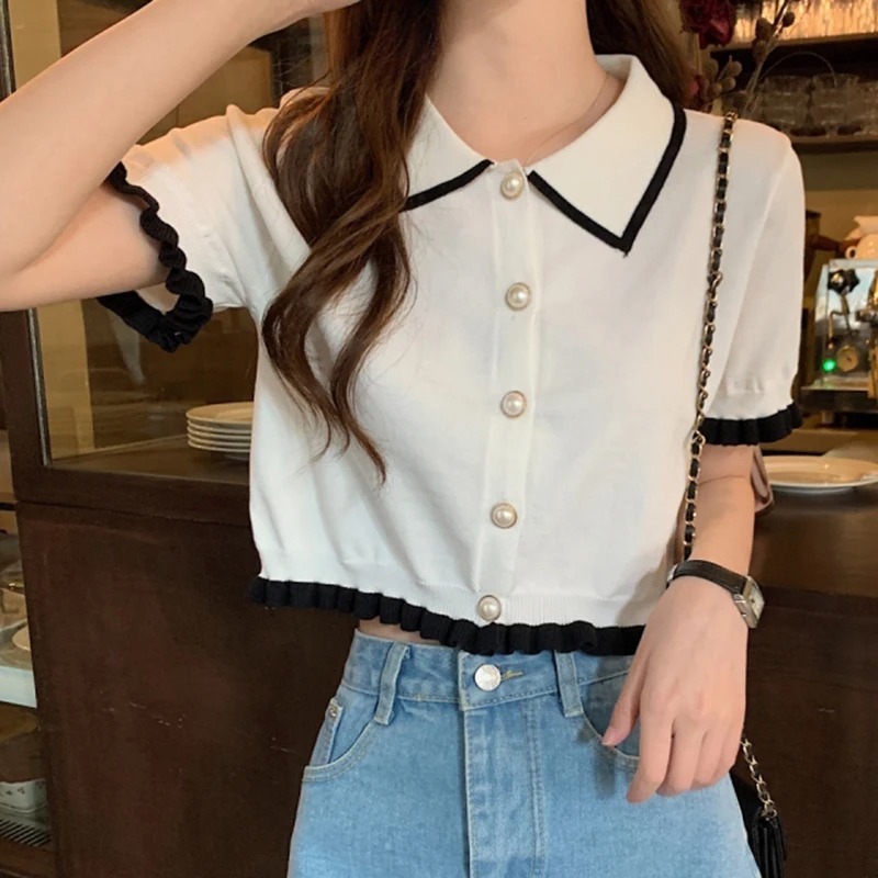 Женская вязаная блузка с корот – обзор и цена Crop Top Crochet