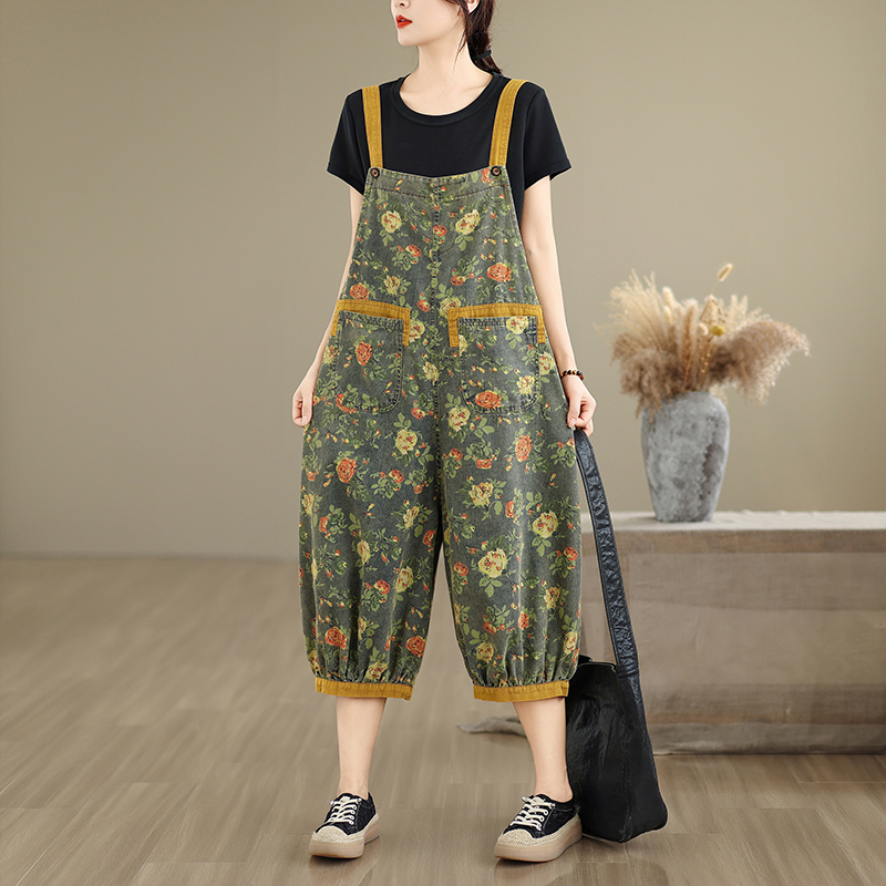 Модные джинсовые комбинезоны с – обзор и цена Romper Floral Print